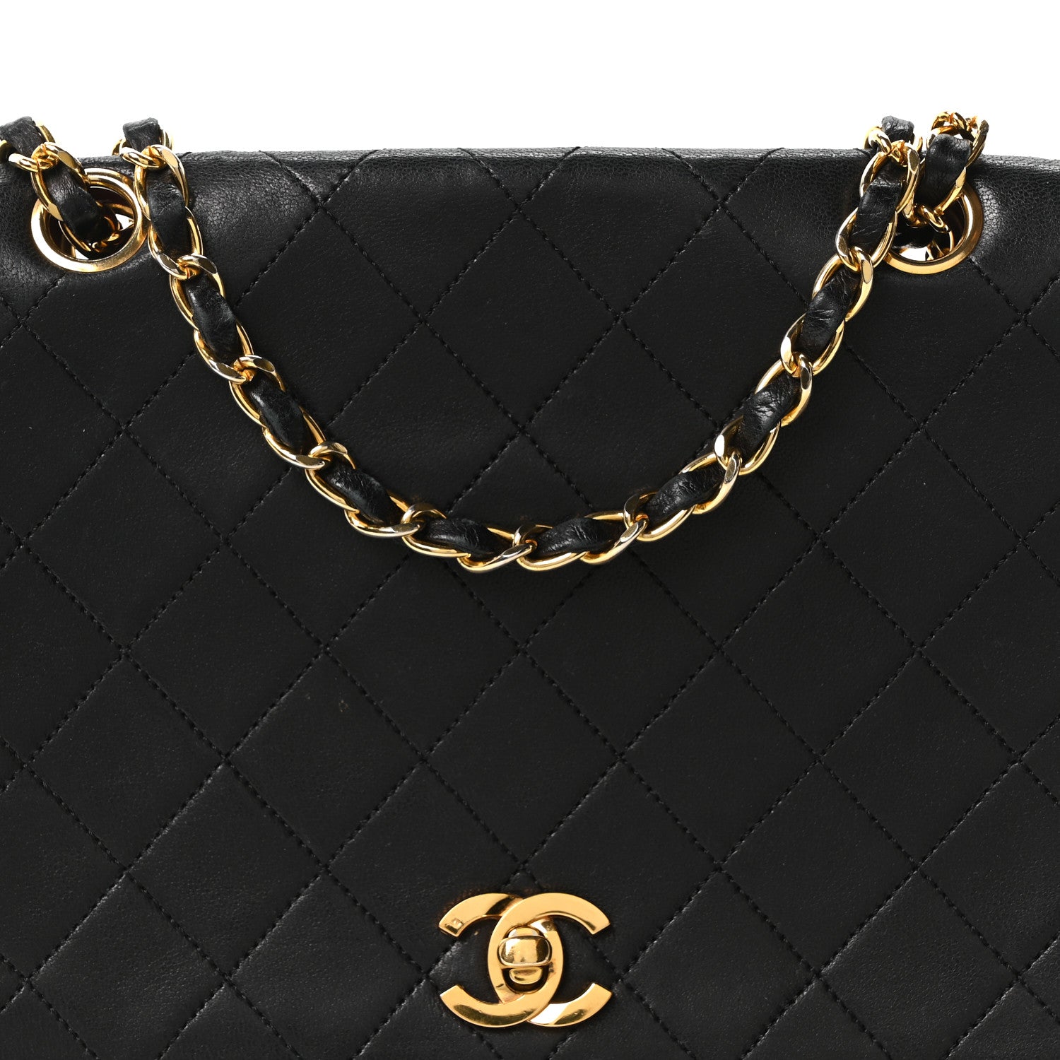 Chanel Lambskin Quilted Small Single Flap Black 8 of 10