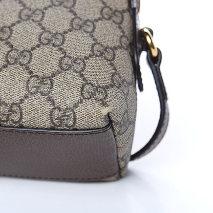 Gucci GG Supreme Monogram Textured Dollar Calfskin Web Small Ophidia Dome Shoulder Bag Beige Ebony New Acero 10 of 10