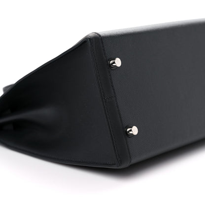 Hermes Berline Toile Swift Kelly Sellier 32 Black Ecru 8 of 10