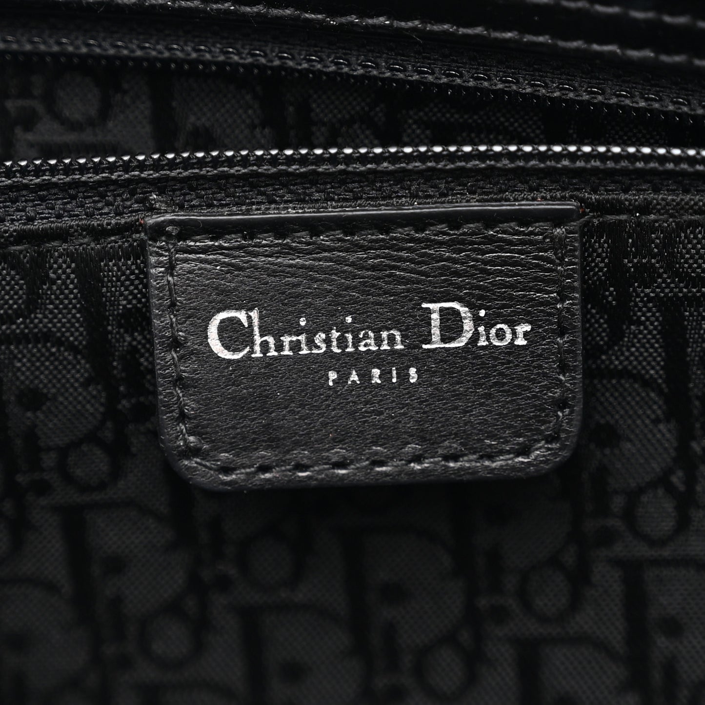 Patent Cannage Stitched East West Lady Dior Black