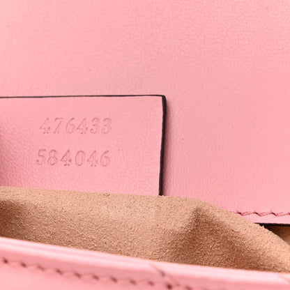 Gucci Calfskin Matelasse Super Mini GG Marmont Shoulder Bag Wild Rose 7 of 11