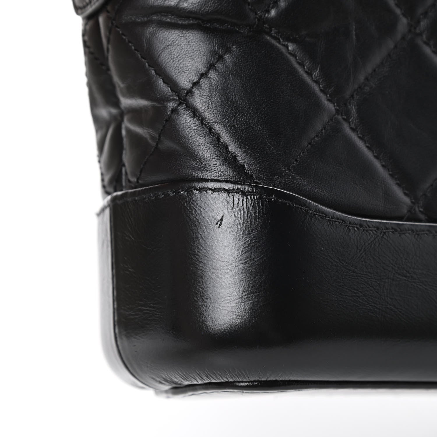 Chanel Aged Calfskin Quilted Small Gabrielle Hobo Black 12 of 13