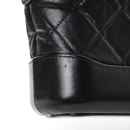 Chanel Aged Calfskin Quilted Small Gabrielle Hobo Black 12 of 13