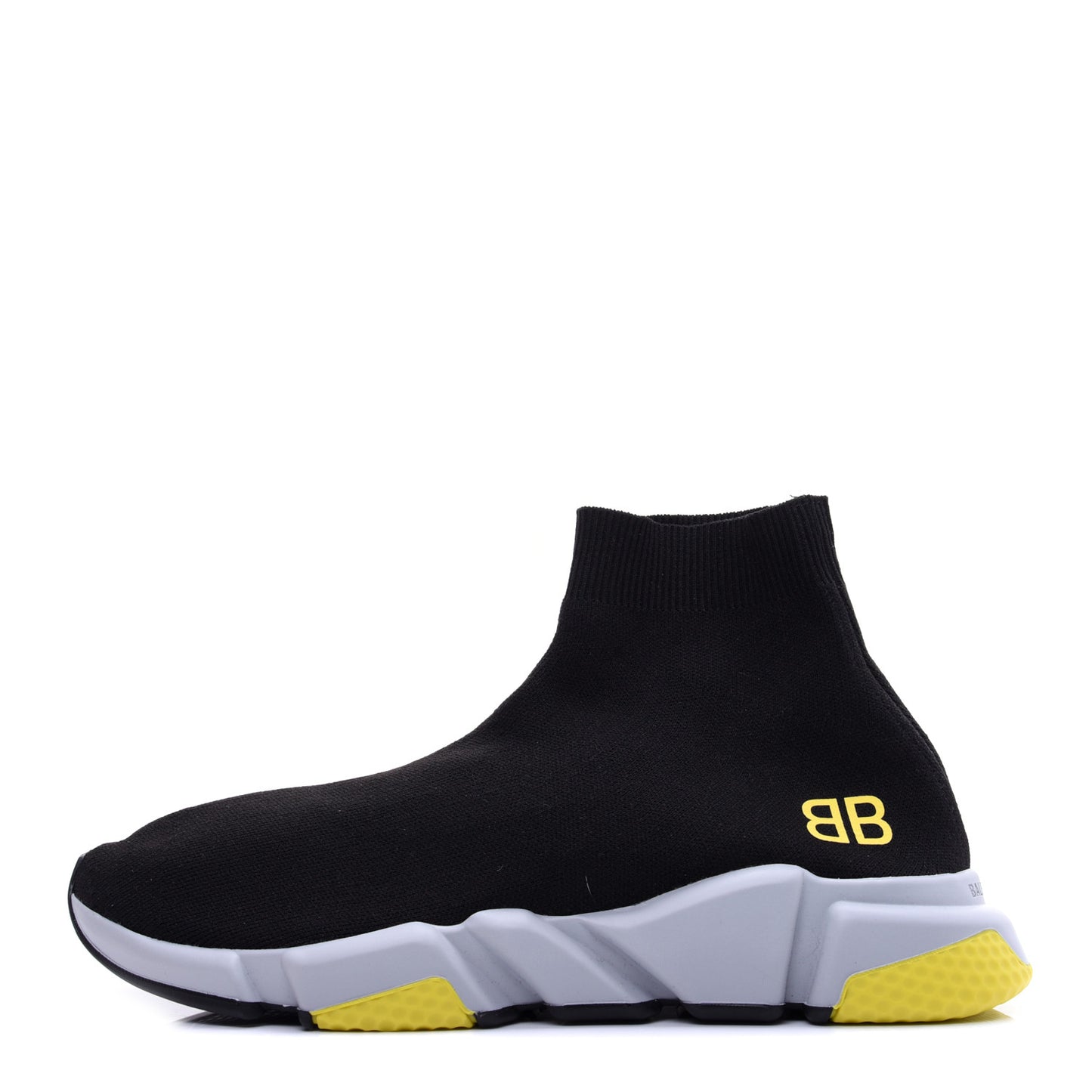 Neoprene Knit BB Mens Speed Sneakers 45 Black Grey Yellow