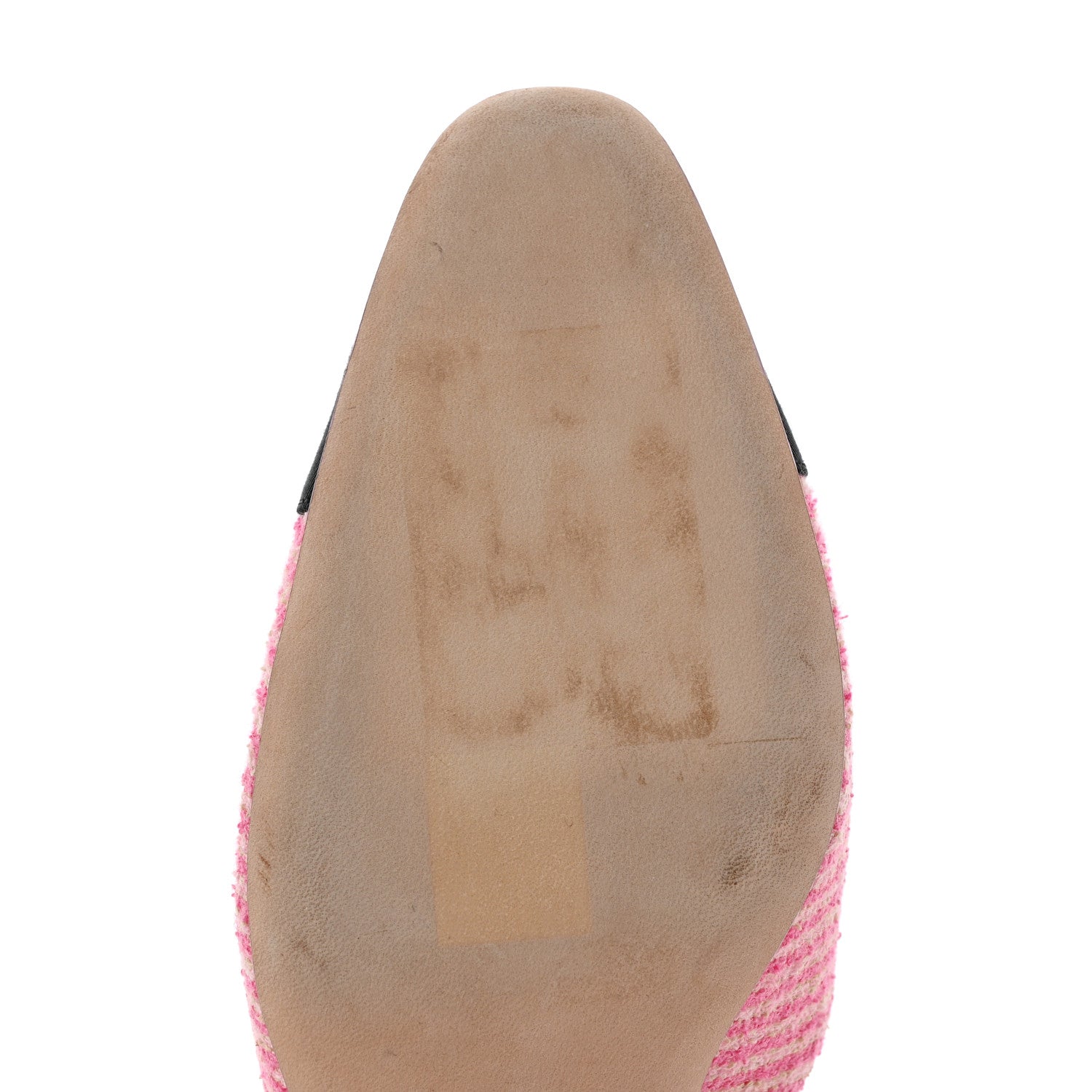 Chanel Fabric Grosgrain Cap Toe CC Striped Slingback Pumps 36 Pink Black 39.5 Pink Black 10 of 10