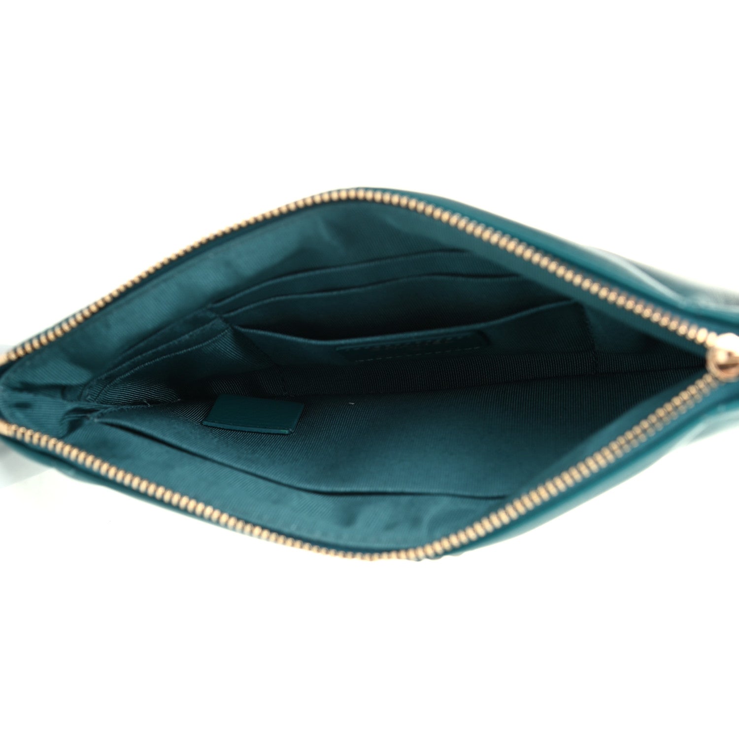 Chanel Goatskin Quilted Small Chanel 19 Pouch Turquoise 5 of 7