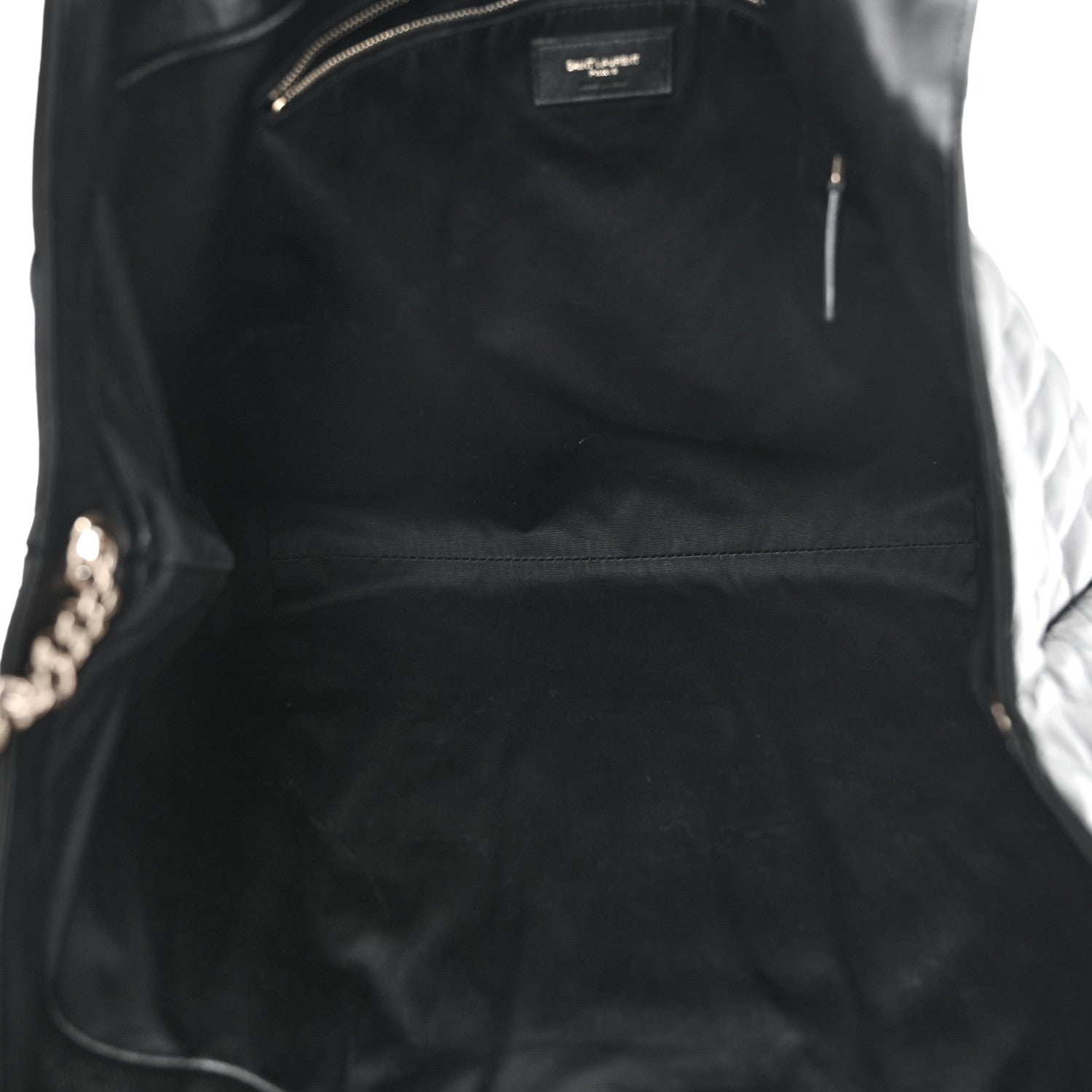 Saint Laurent Lambskin Quilted Maxi Icare Shopping Tote Black 6 of 10