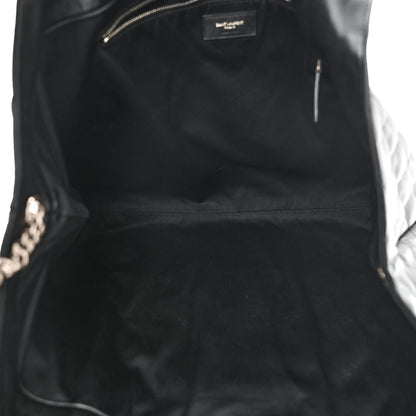 Saint Laurent Lambskin Quilted Maxi Icare Shopping Tote Black 6 of 10