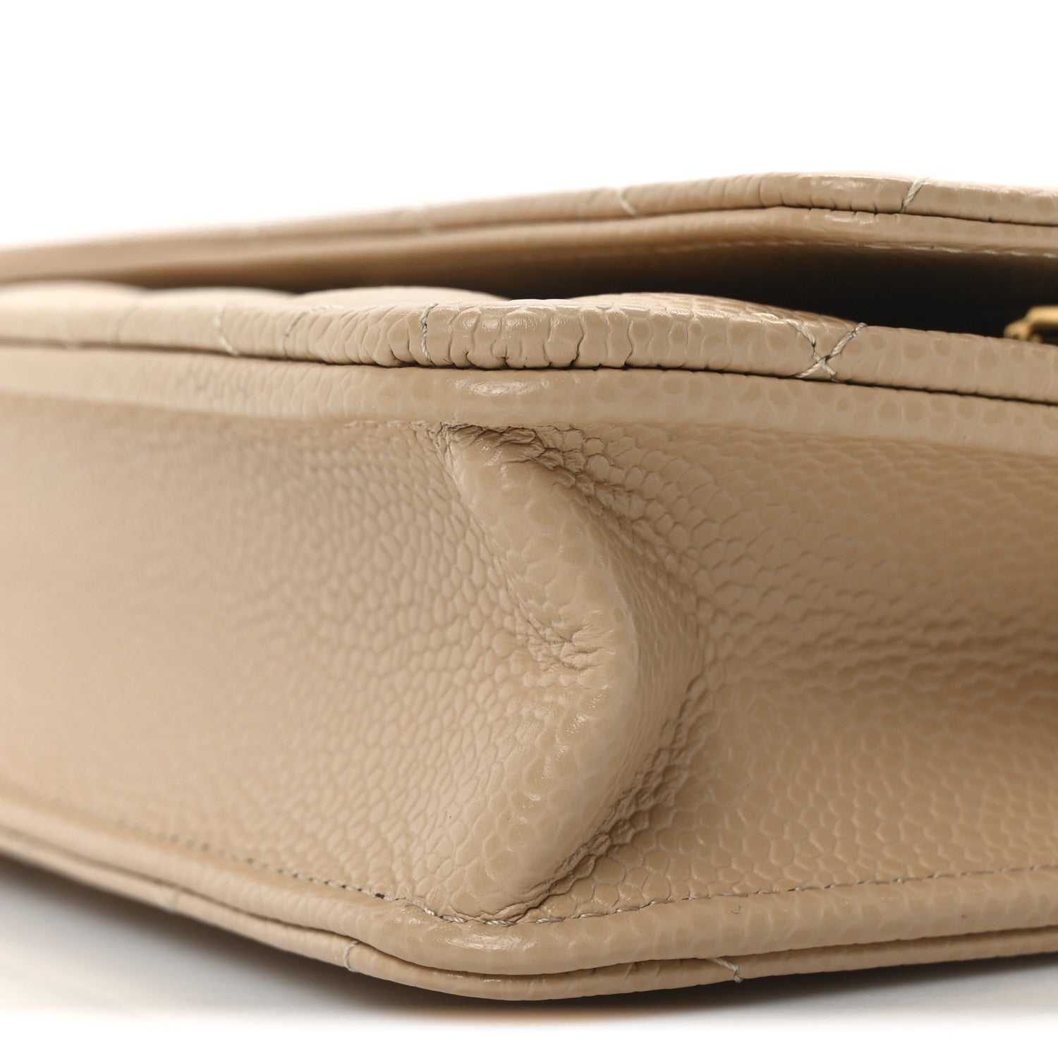 Chanel Caviar Quilted Wallet on Chain WOC Beige 11 of 12