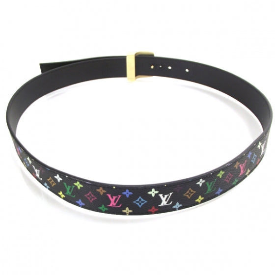 Louis Vuitton Monogram Multicolor LV Cut Reversible Belt 85/34 2 of 5