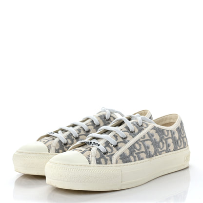 Christian Dior Canvas Oblique Walk'N'Dior Low Top Sneakers 38 Grey Stone 3 of 7