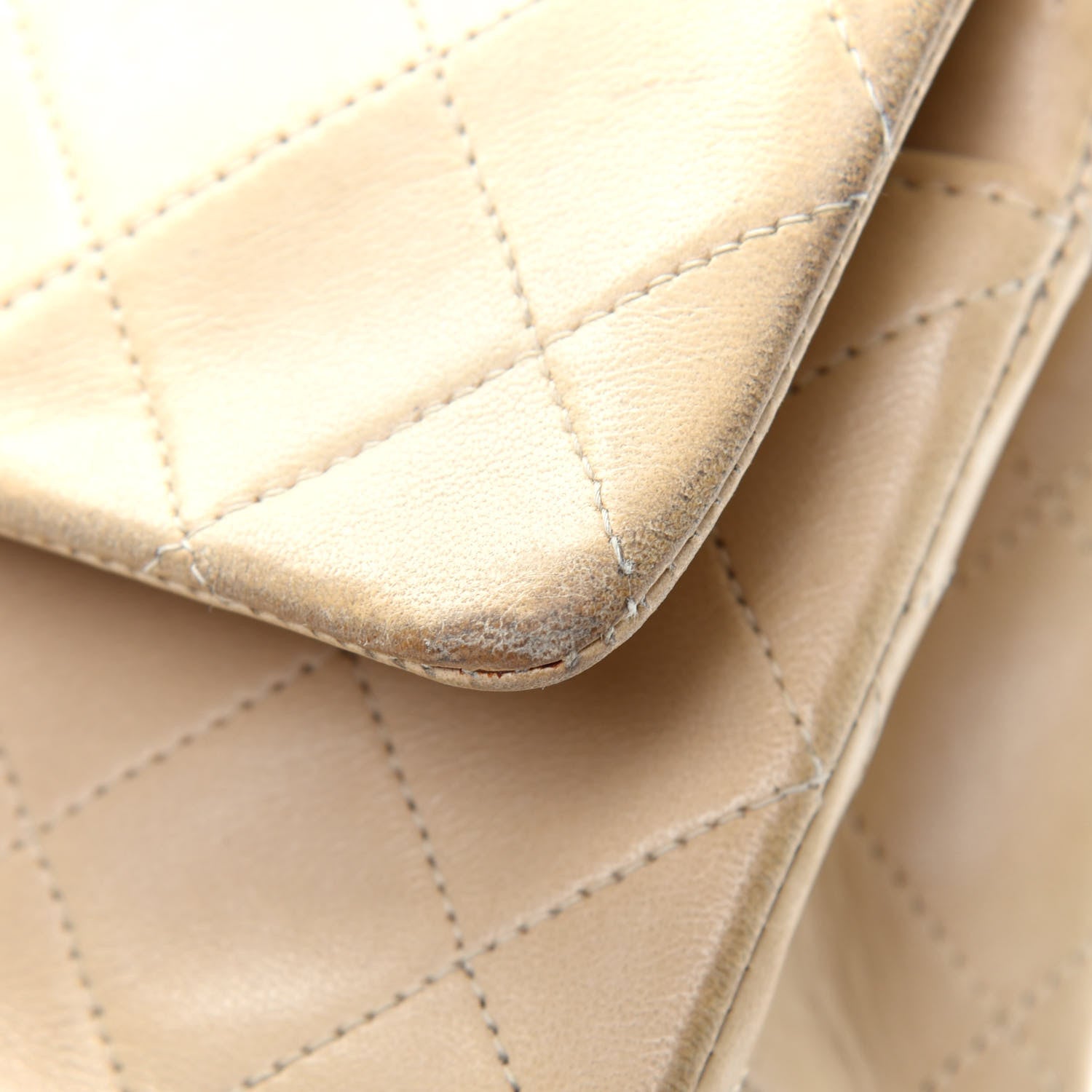 Chanel Lambskin Quilted Small Double Flap Beige 26 of 29