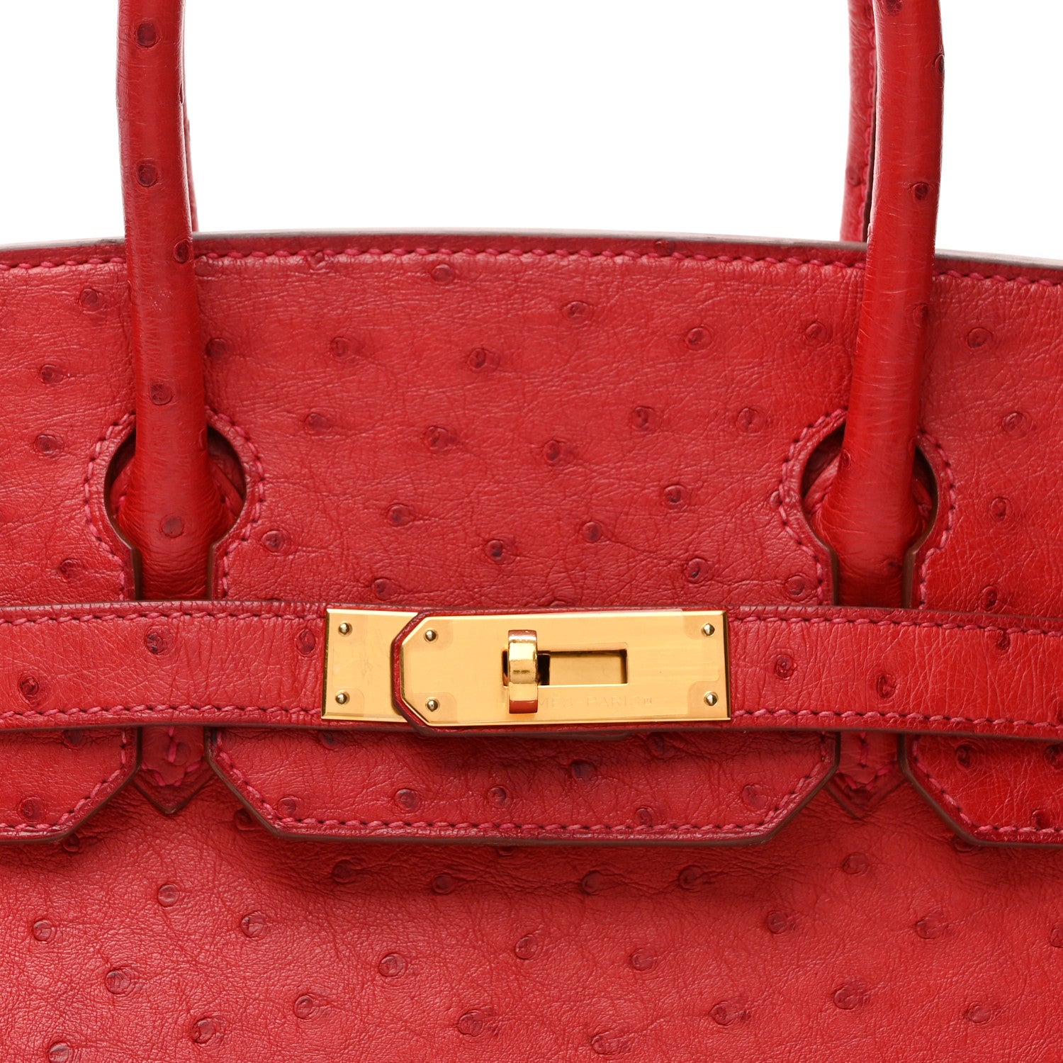 Hermes Ostrich Birkin 30 Rouge Vif 8 of 12