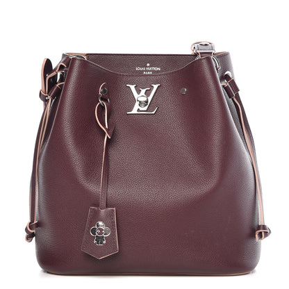 Louis Vuitton Calfskin Lockme Bucket Prune 1 of 12