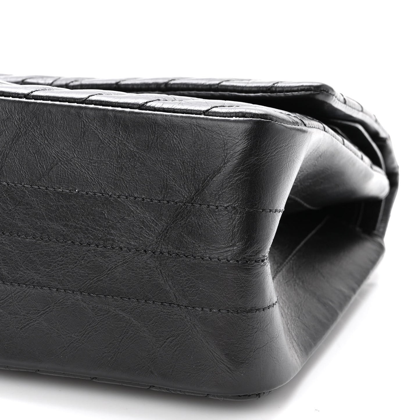 Aged Calfskin Chevron Quilted 2.55 Reissue 226 So Black
