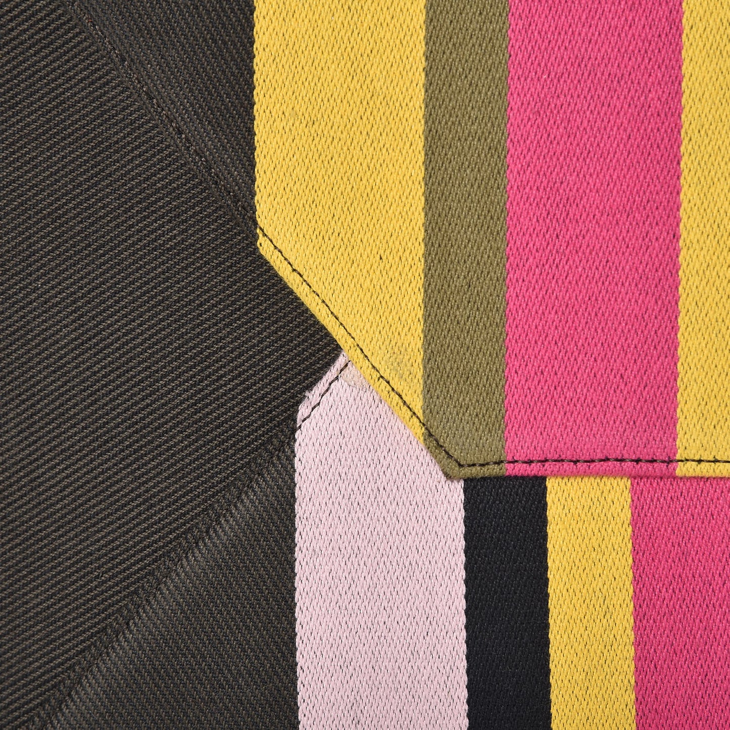 Textile Striped Medium Belt Cabas Phantom Multicolor