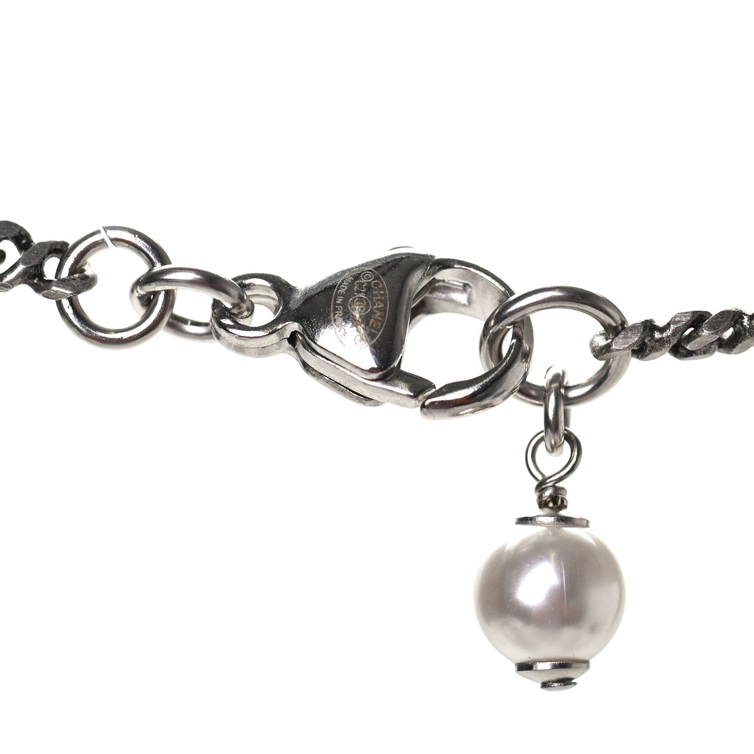 Chanel Crystal CC Necklace Ruthenium 4 of 4