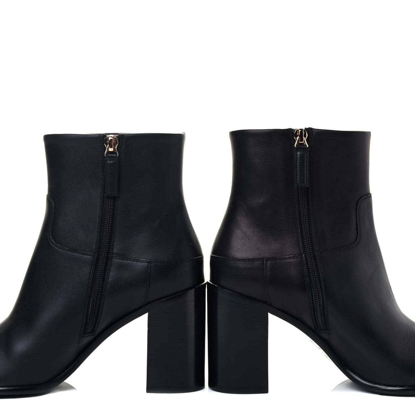 Calfskin CC Short Boots 38 Black