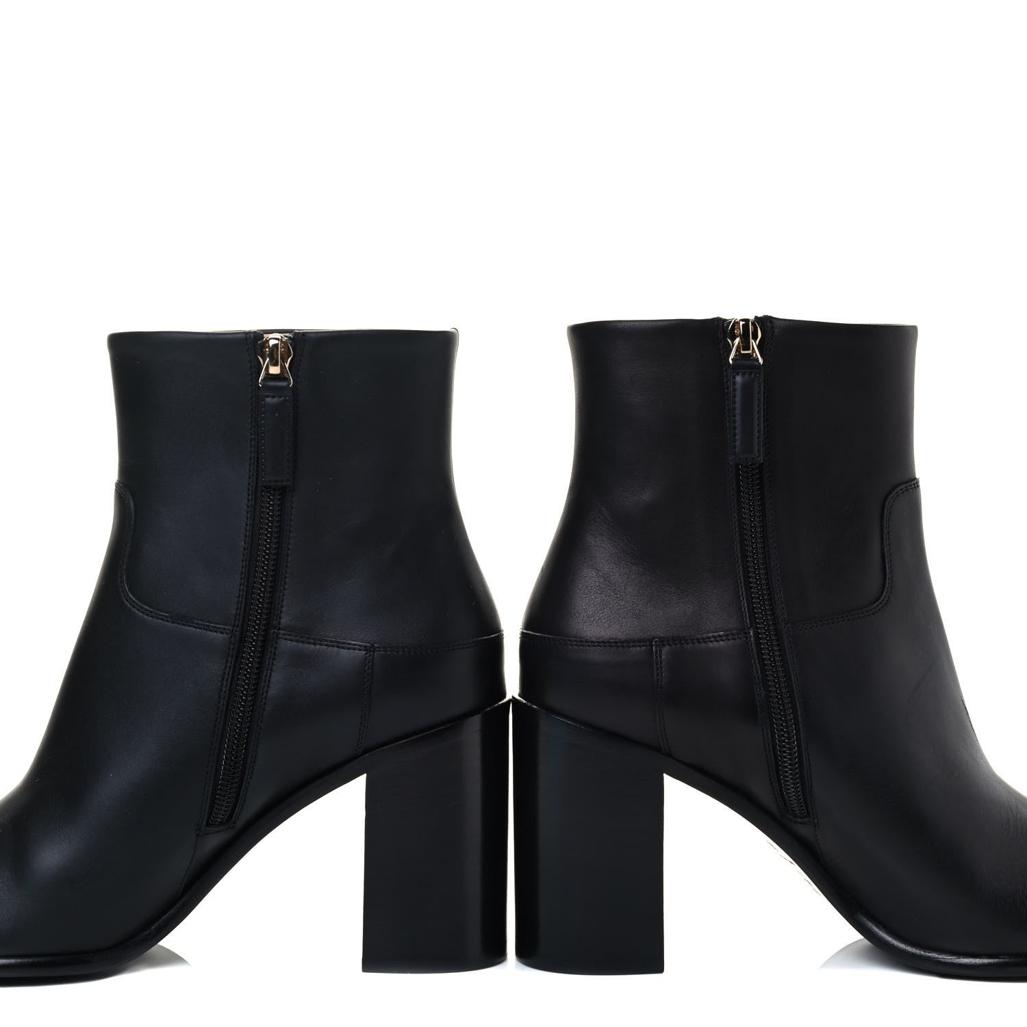 Chanel Calfskin CC Short Boots 38 Black 4 of 8