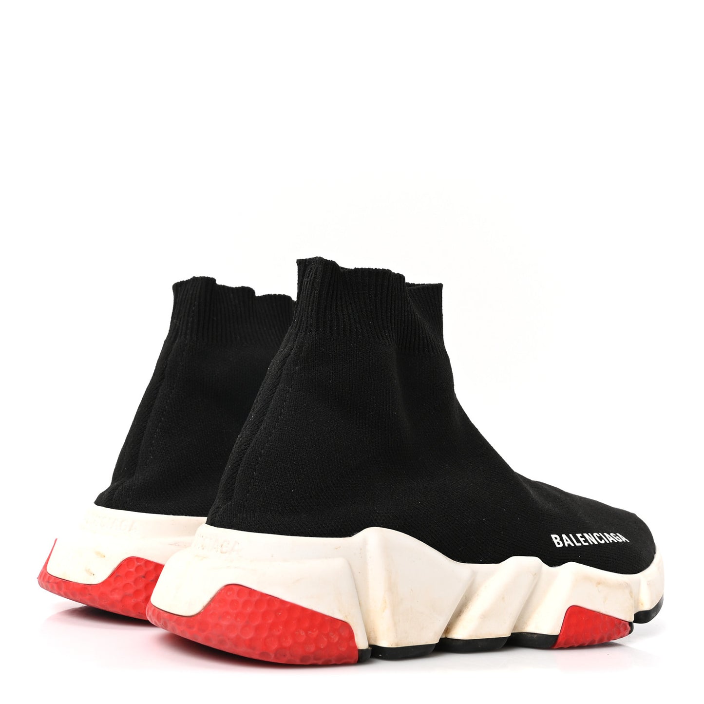 Neoprene Knit Womens Speed Sneakers 35 Black White Red