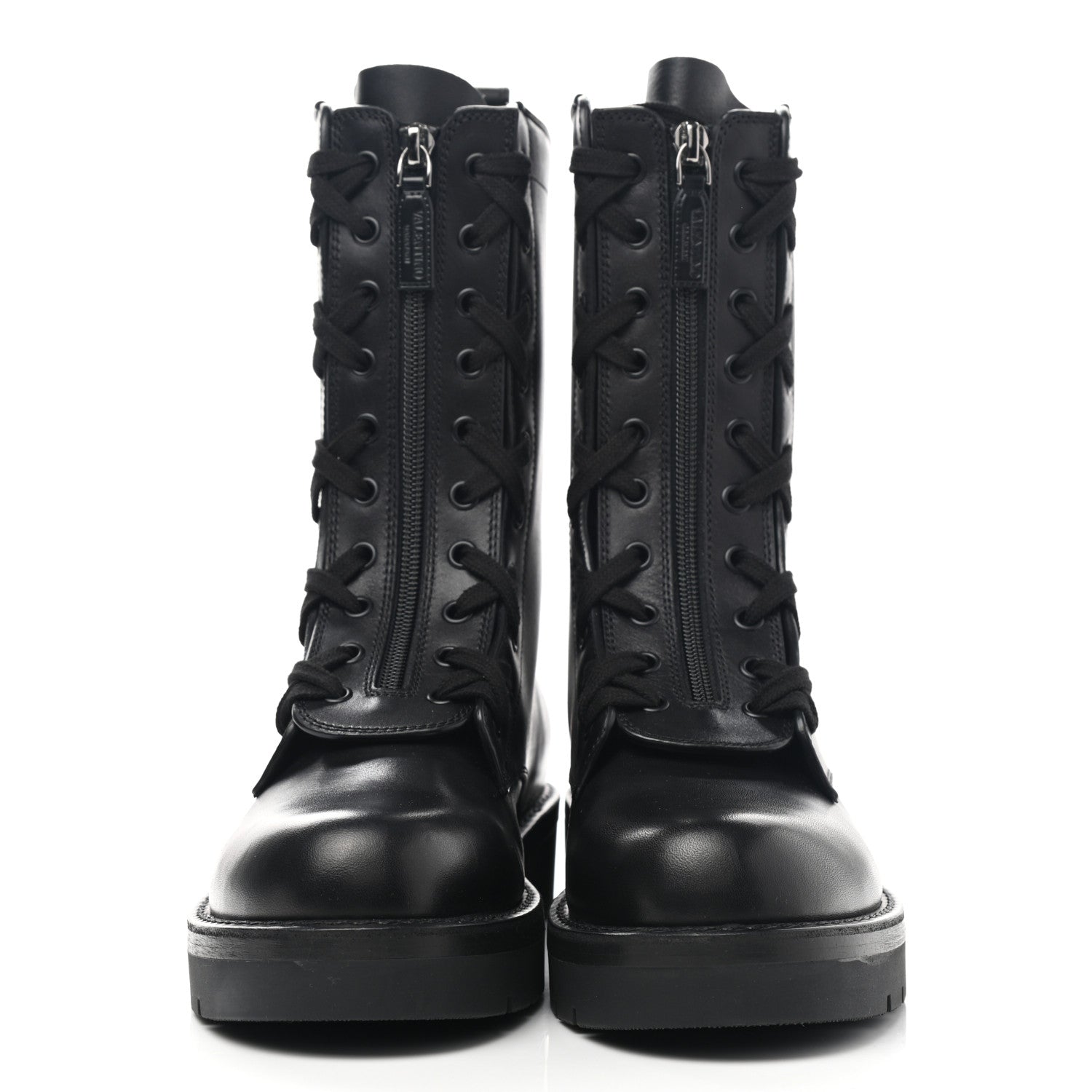 Valentino Garavani Calfskin XCombat 20/40mm Boots 39 Black 2 of 8