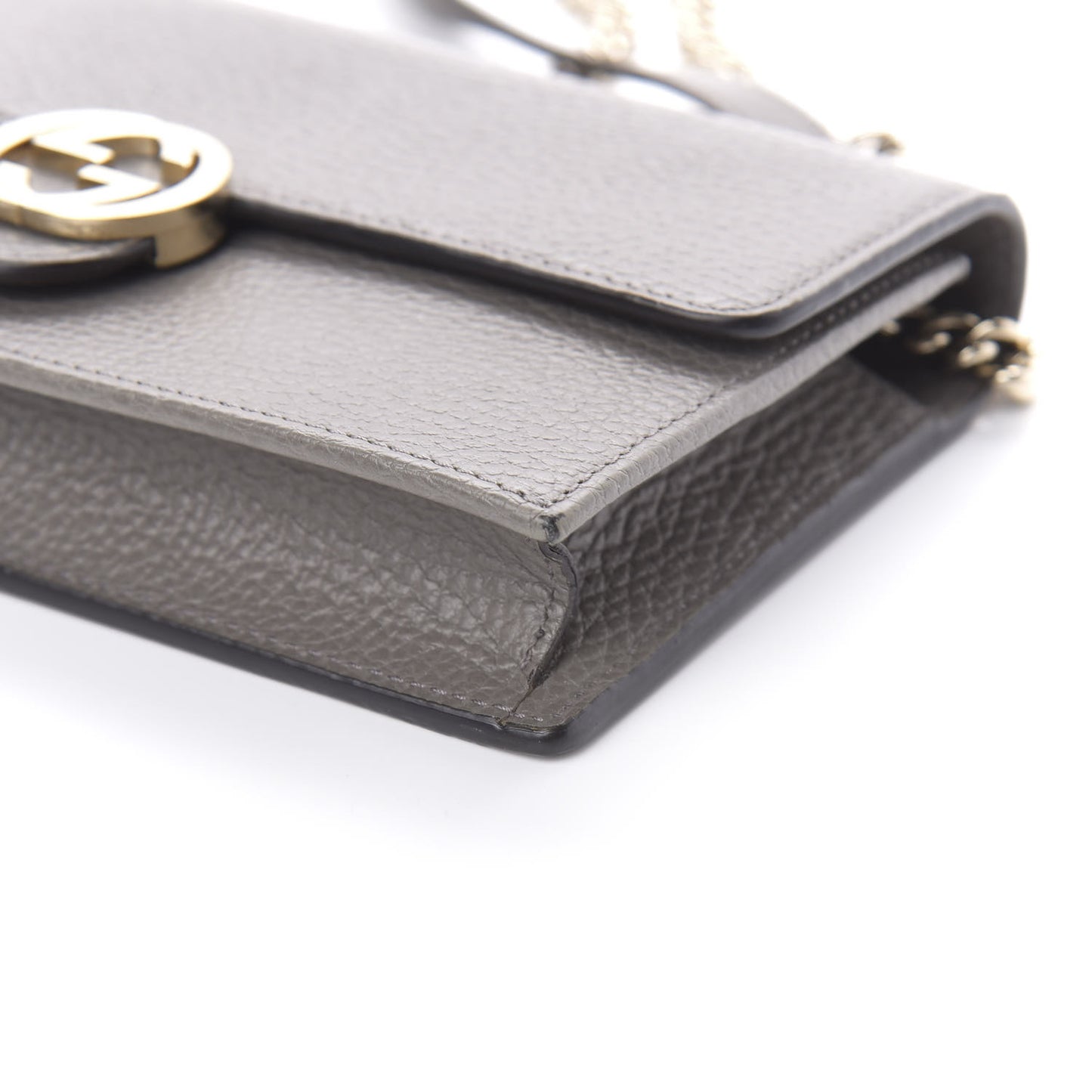 Dollar Calfskin Interlocking G Chain Wallet Loess