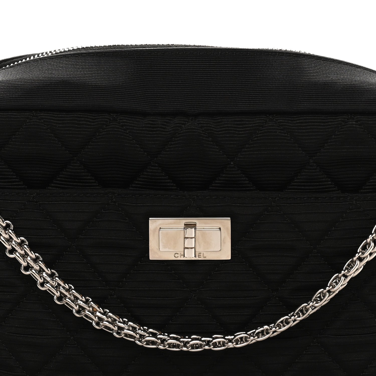Chanel Jersey Reissue Quilted Camera Case  Black White 8 of 10