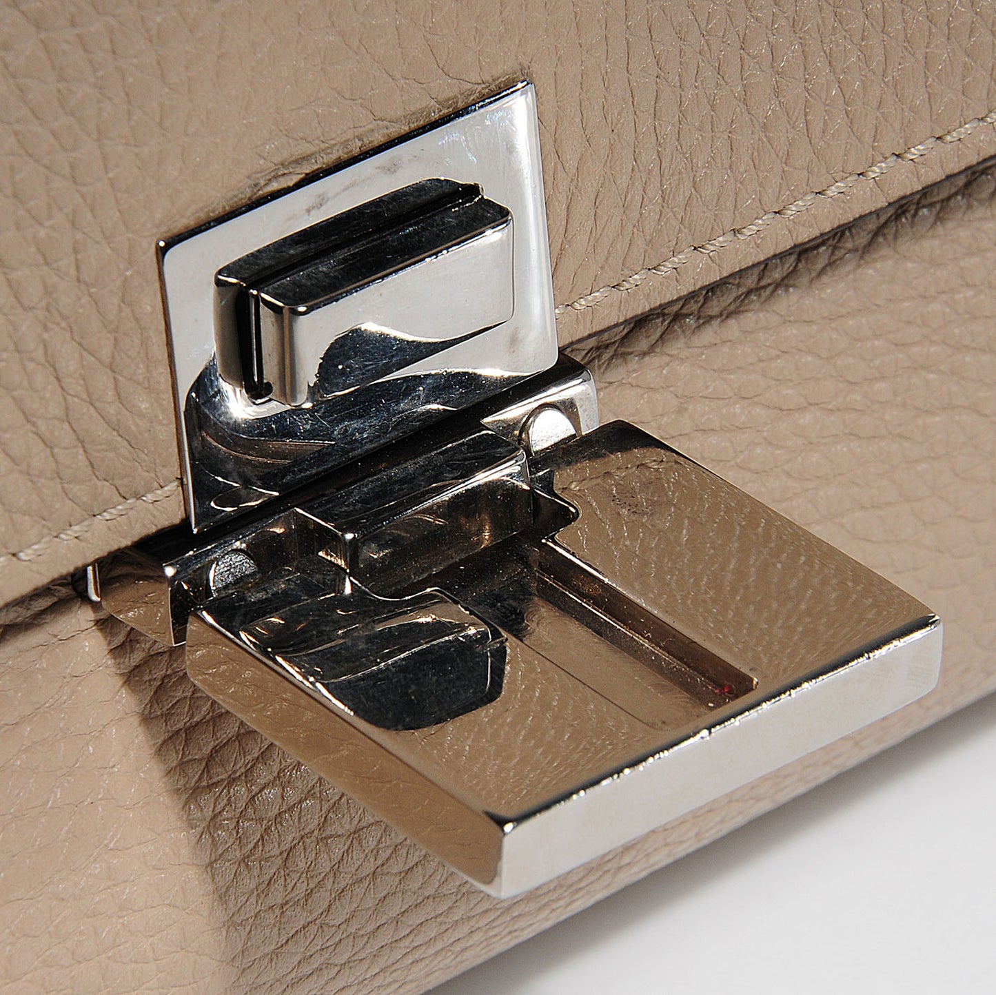 Drummed Calfskin and Suede Large Trapeze Dune