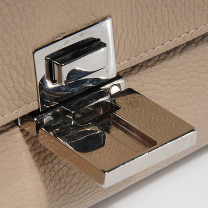 Celine Drummed Calfskin and Suede Large Trapeze Dune 10 of 10