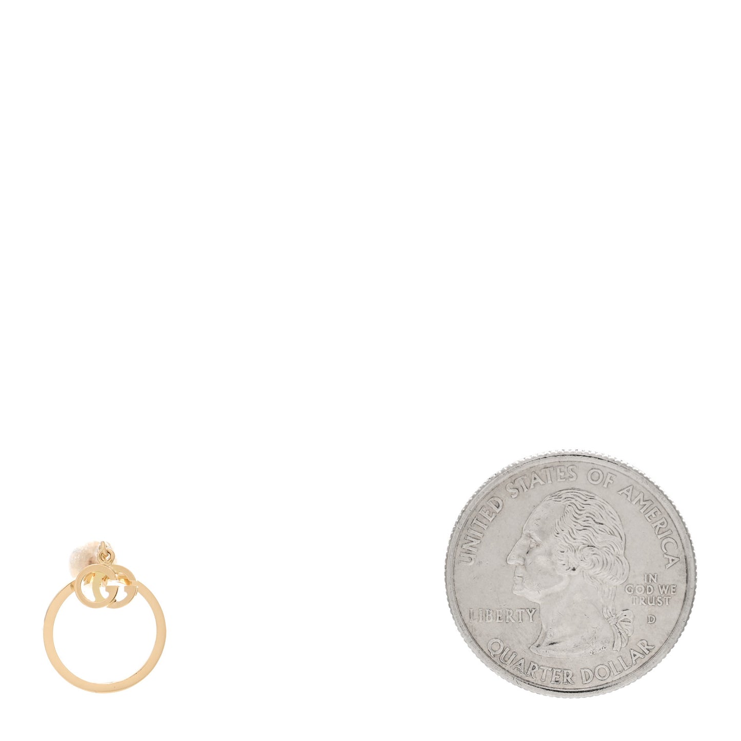 18K Yellow Gold Running G Single Earring