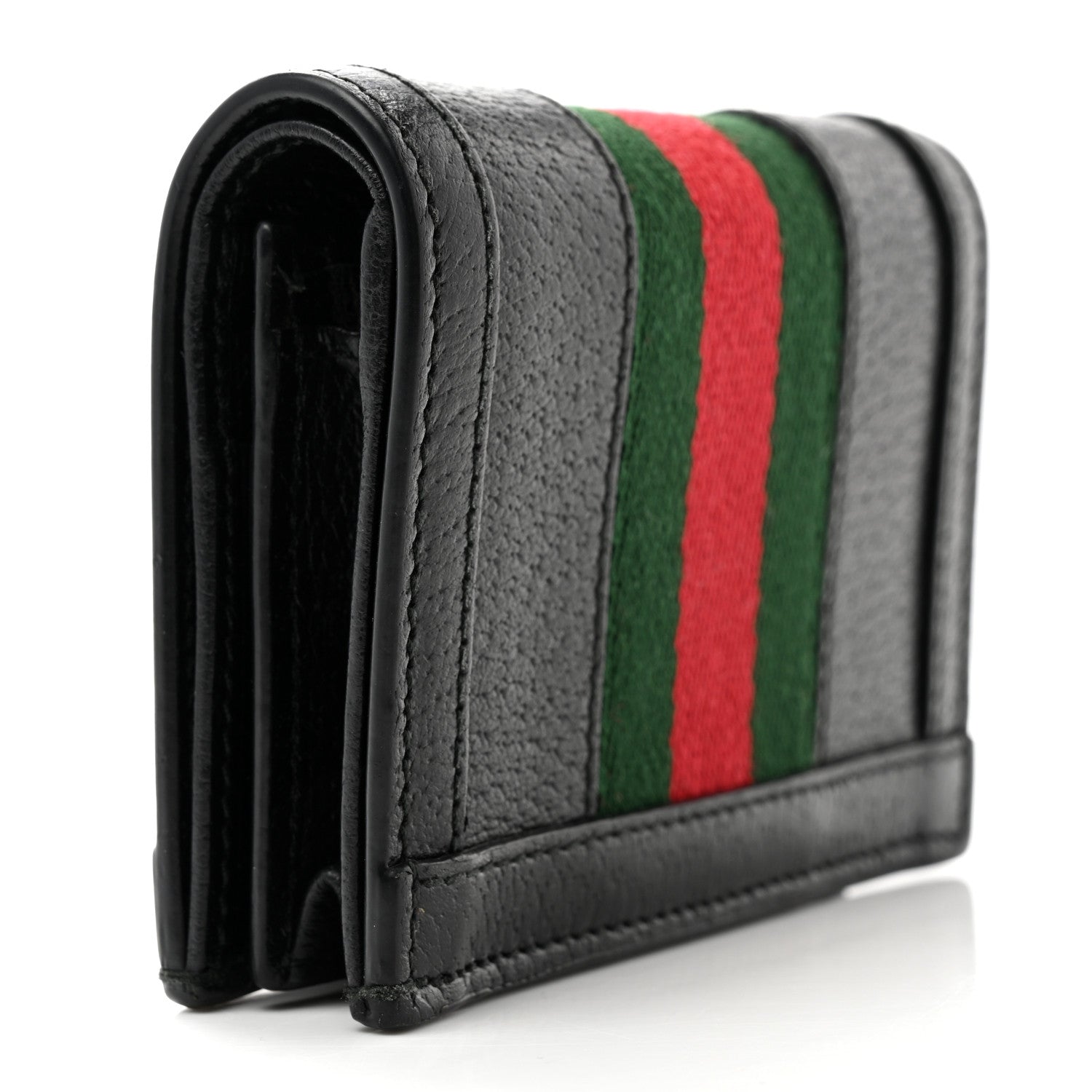 Gucci Calfskin Web Ophidia Card Case Black 3 of 9