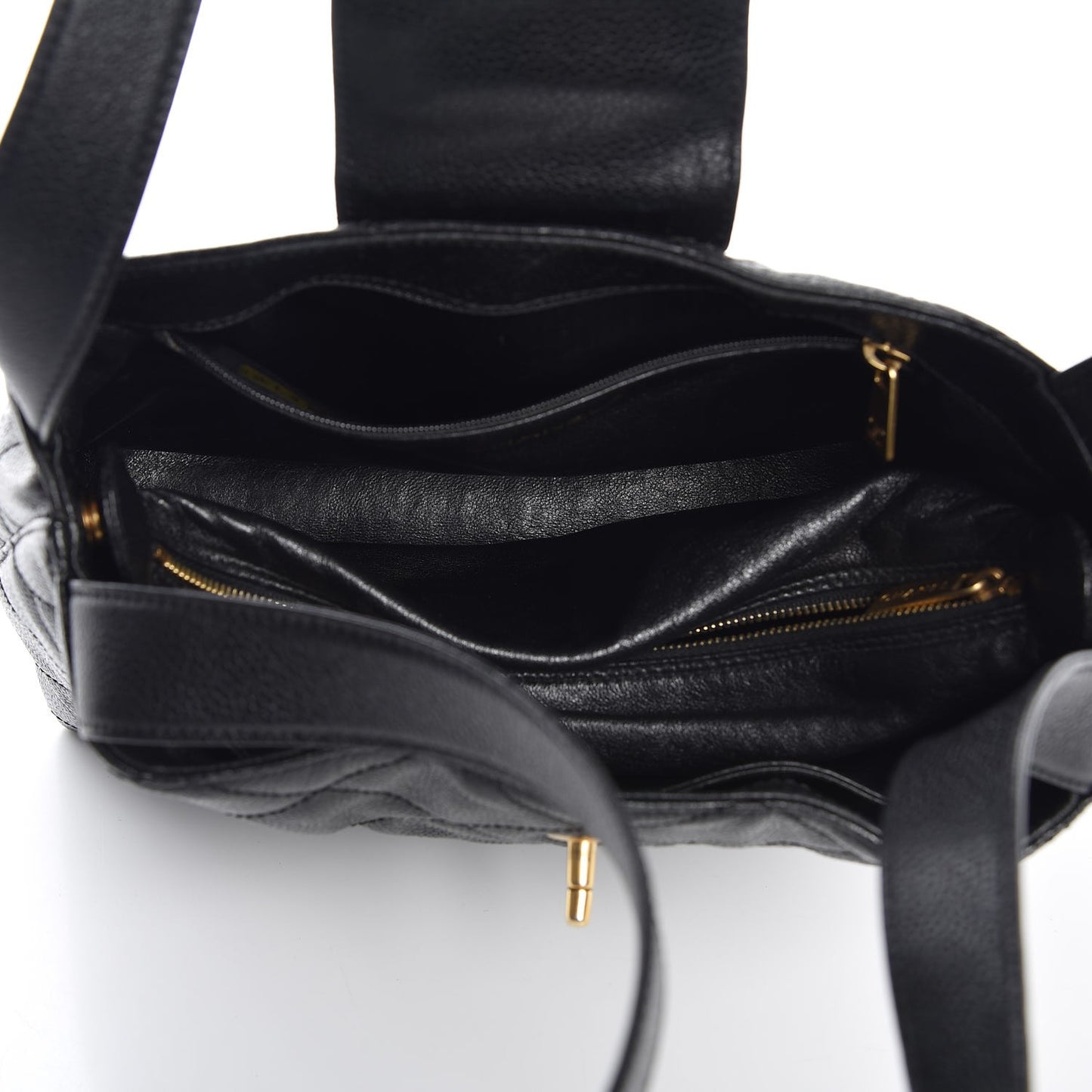 Caviar Quilted Shoulder Bag Black