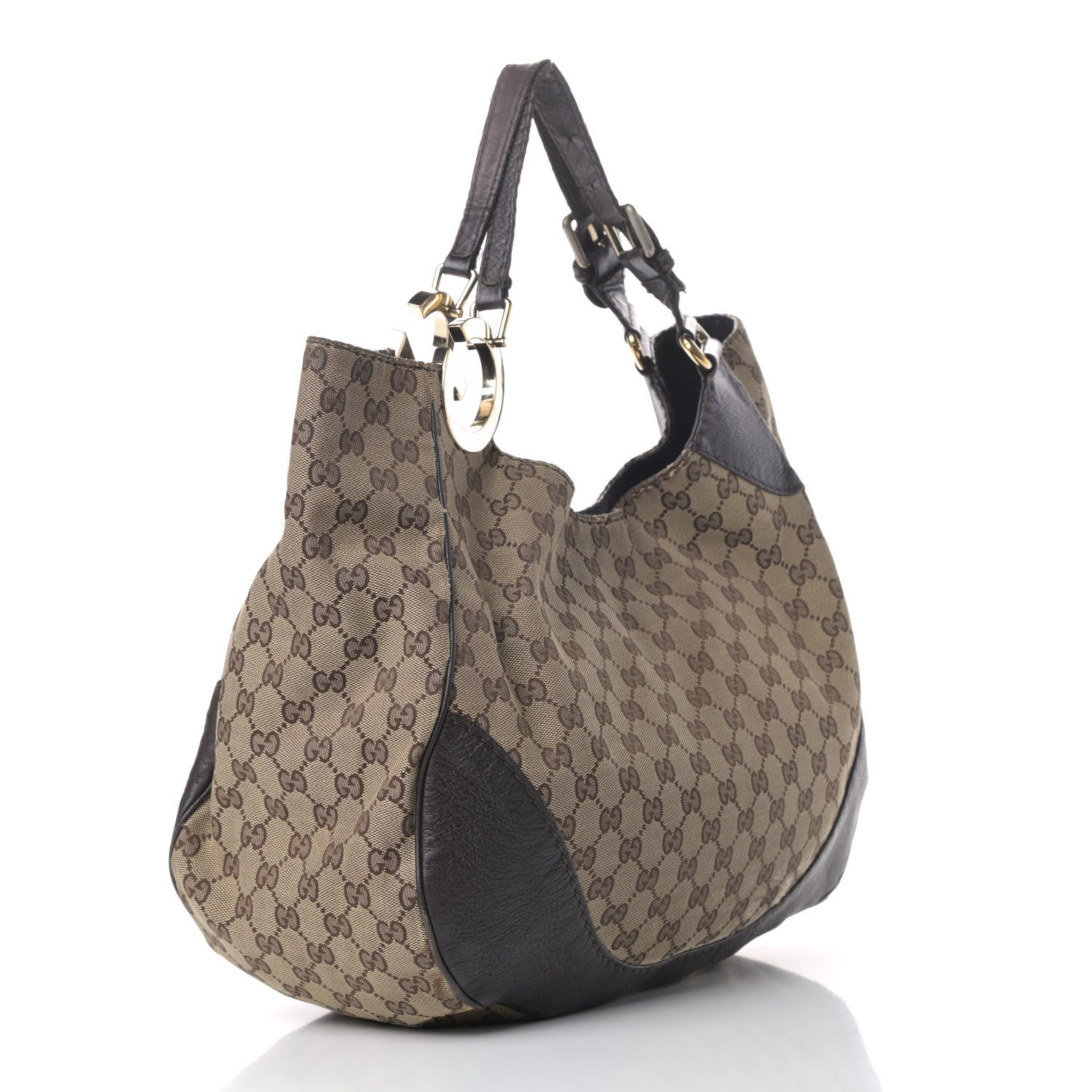 Gucci Monogram Medium Charlotte Hobo Brown 2 of 9