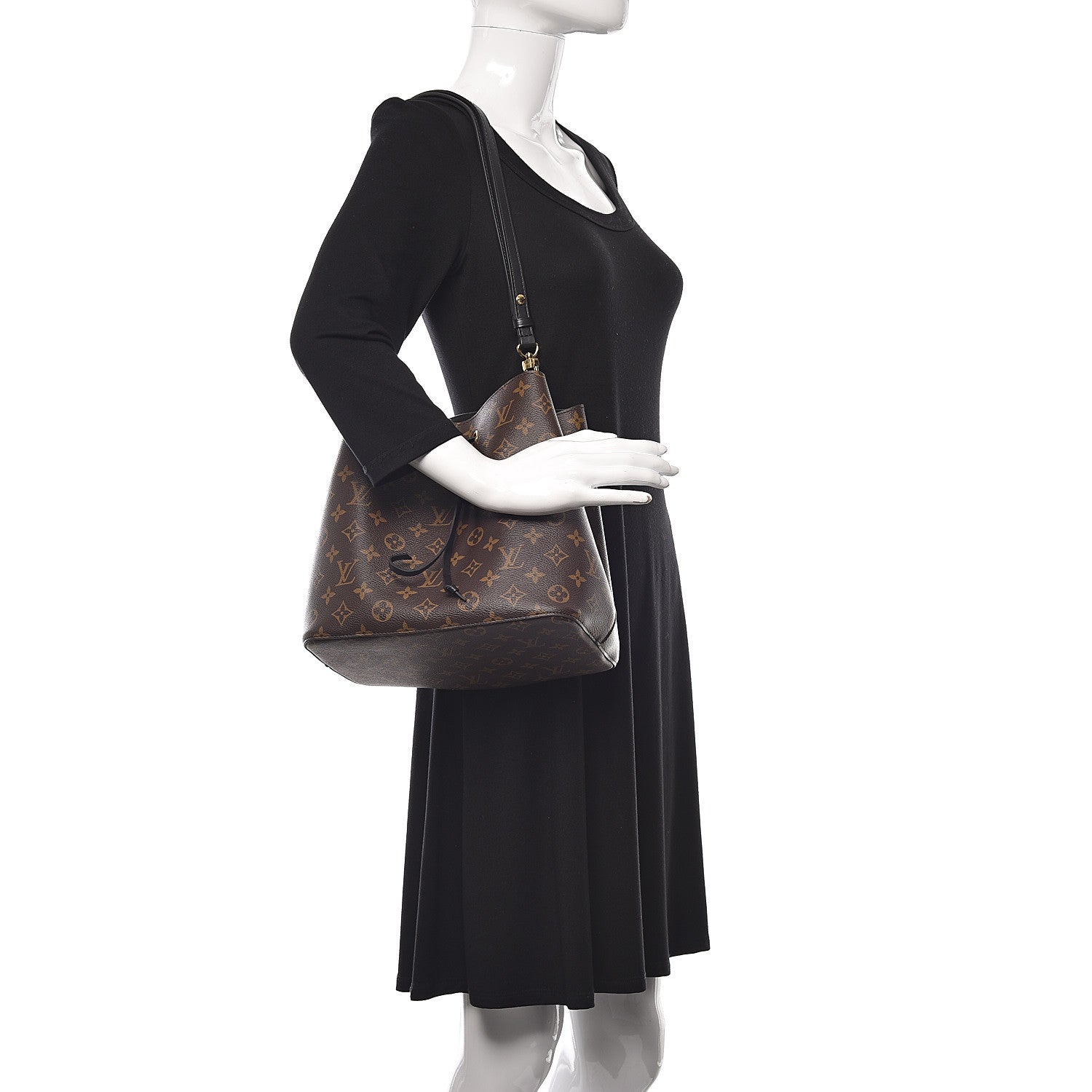 Louis Vuitton Monogram Neonoe MM Black 2 of 10
