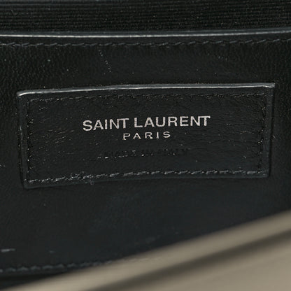 Saint Laurent Grain De Poudre Medium Classic Monogram Kate Satchel Porcellana Black 6 of 10