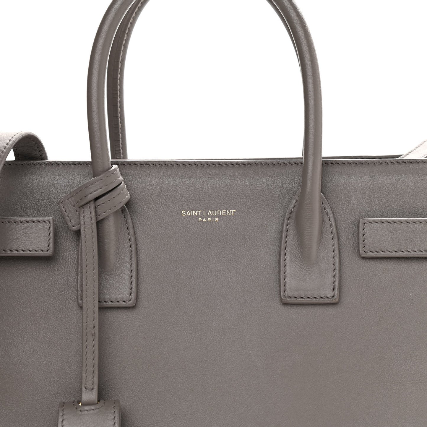Grained Calfskin Baby Sac De Jour Fog