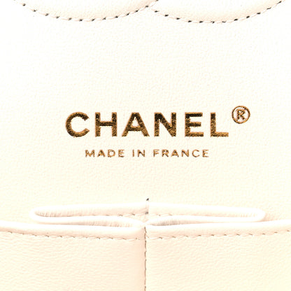 Chanel Caviar Quilted Medium Double Flap White 6 of 10