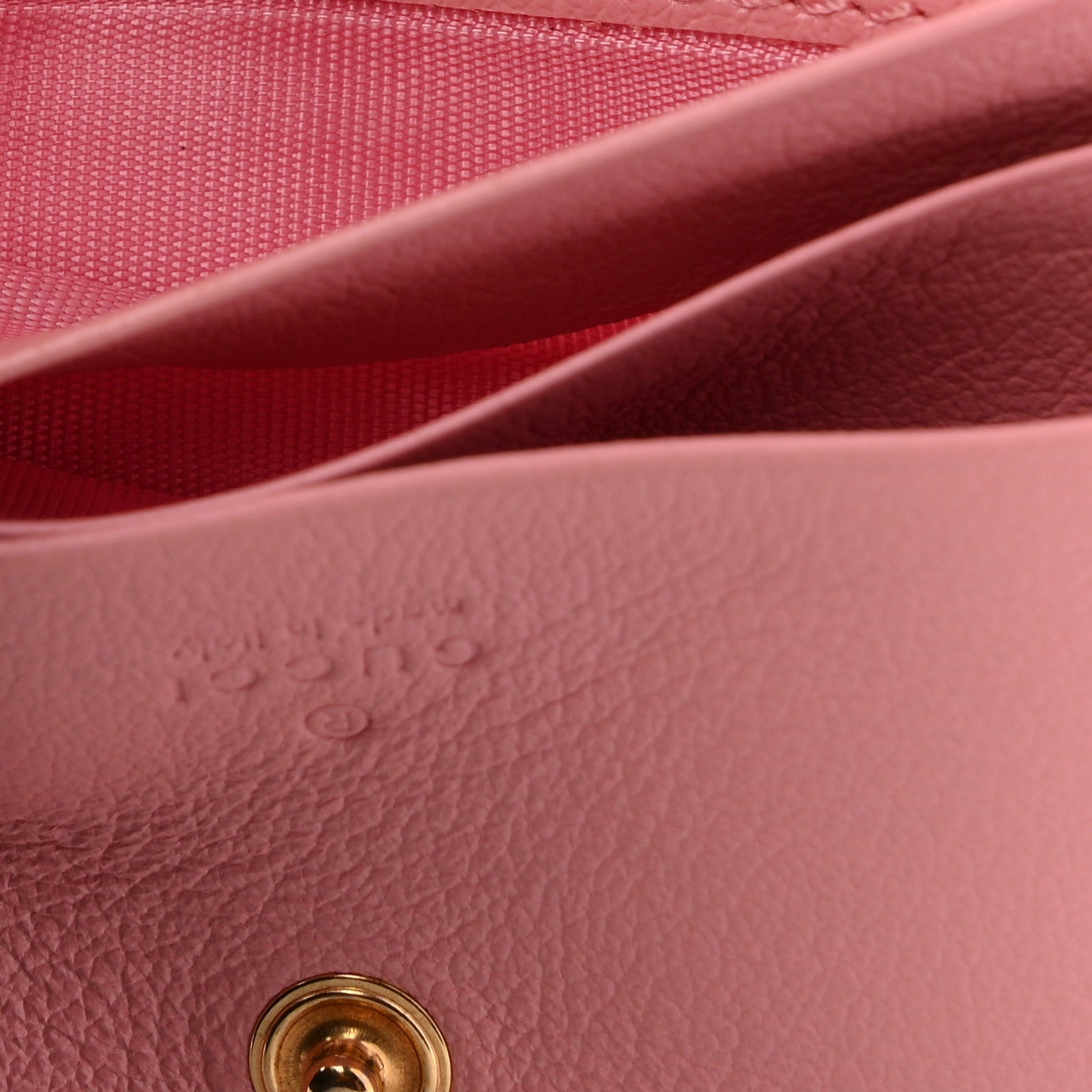 Gucci Azalea Calfskin Enamel Matelasse Diagonal Torchon GG Marmont Card Case New Cherry Red Wild Rose 8 of 10
