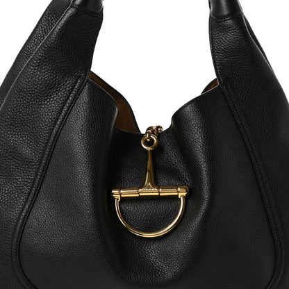 Gucci Grained Calfskin Softbit Maxi Shoulder Bag Black 8 of 10