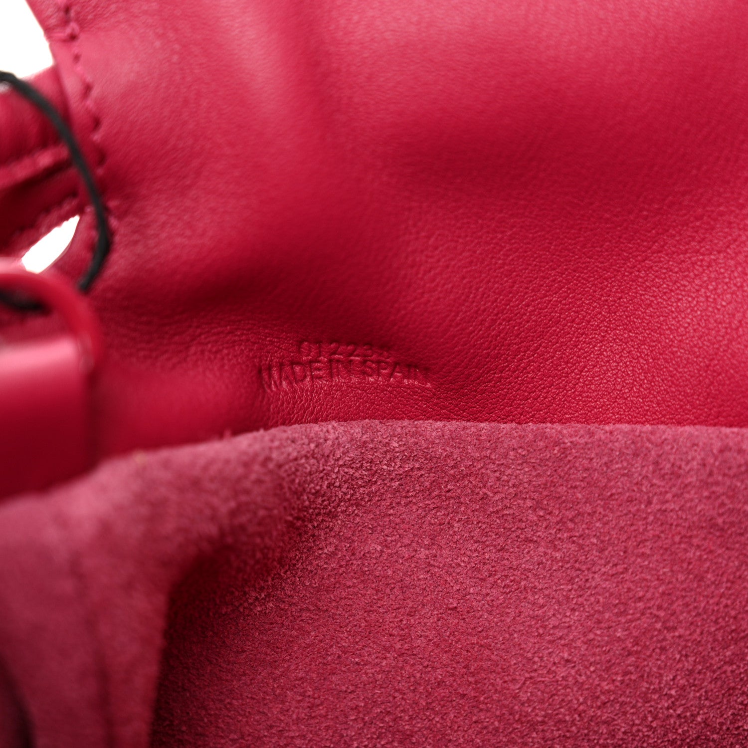 Loewe Satin Calfskin Monochrome Flamenco Knot Clutch Ruby Red Glaze 6 of 9