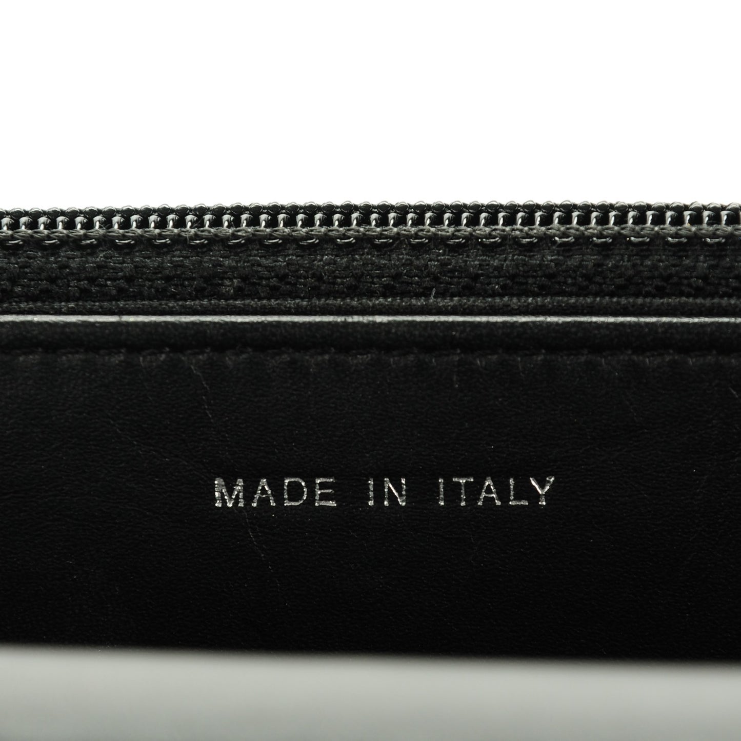Patent Quilted Brilliant Wallet On Chain WOC Black