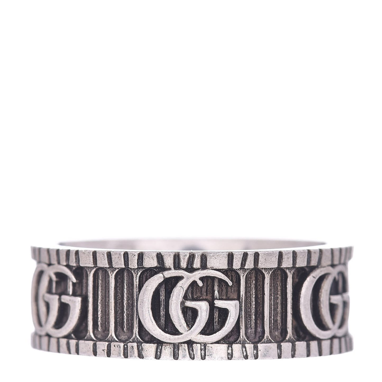 Sterling Silver Double G Band Ring 62 10