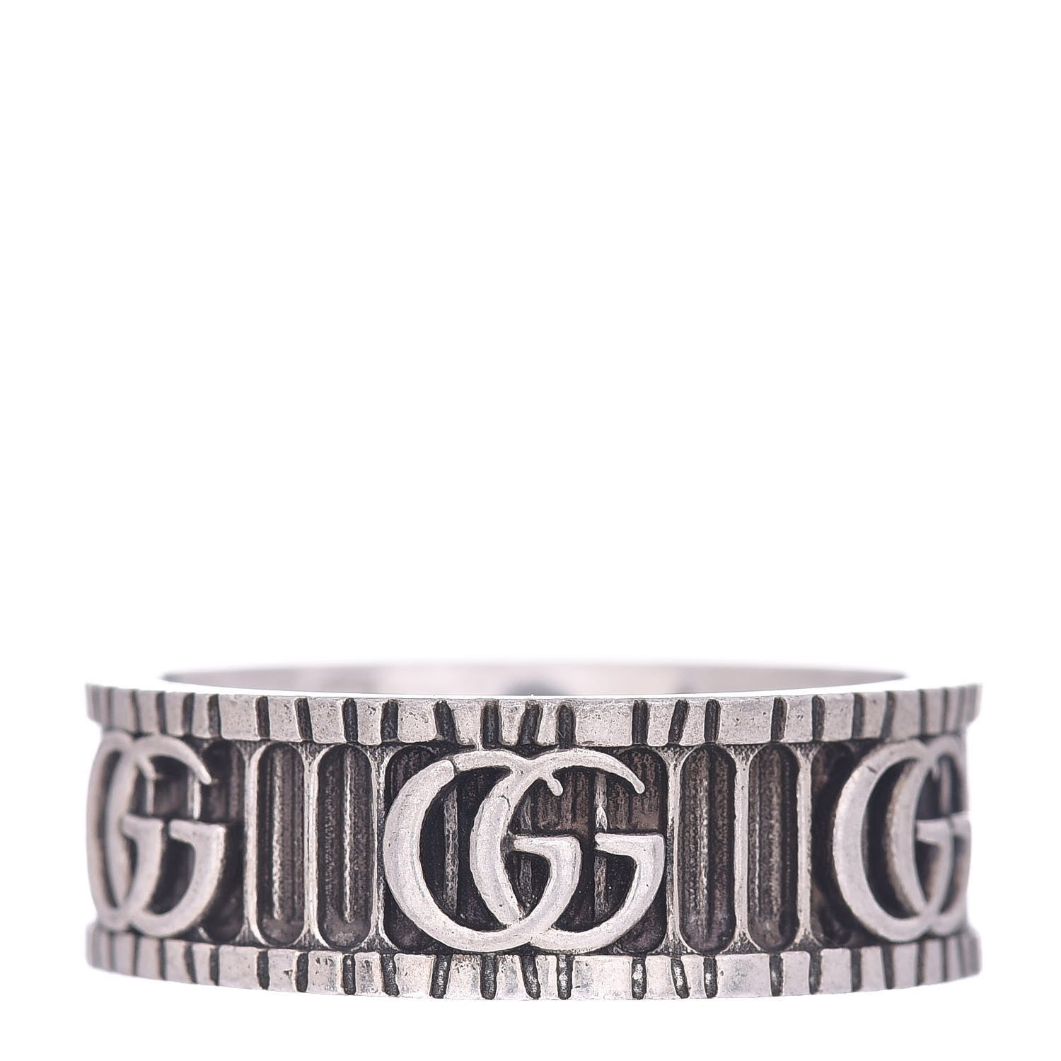 Gucci Sterling Silver Double G Band Ring 62 10 1 of 4