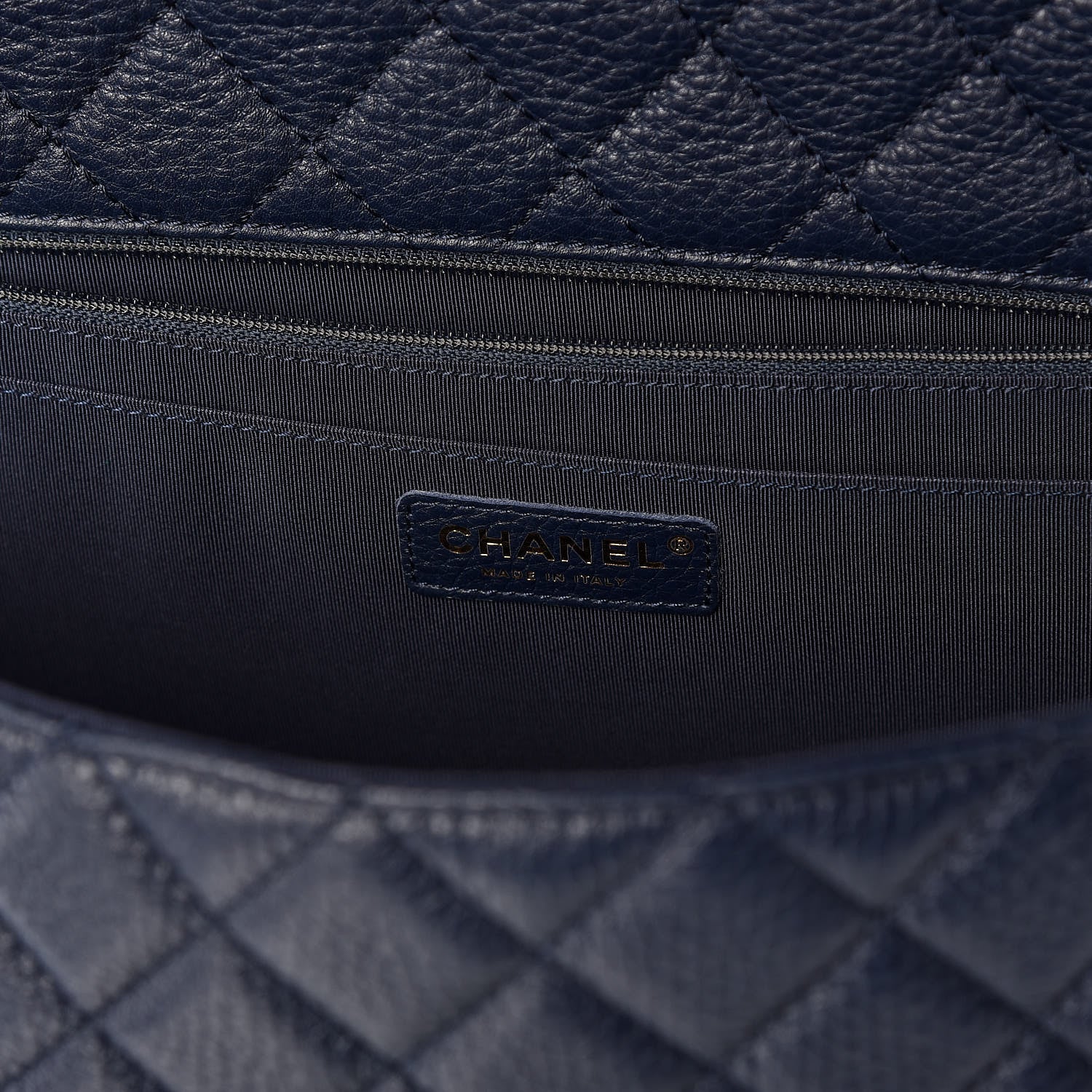 Chanel Calfskin Quilted Small XXL Travel Flap Bag Navy 8 of 9