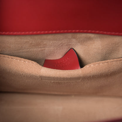 Gucci Calfskin Mini Sylvie Top Handle Bag Hibiscus Red 7 of 11