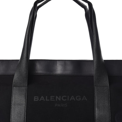 Balenciaga Rubber Calfskin Canvas Navy Tote Black 18 of 18
