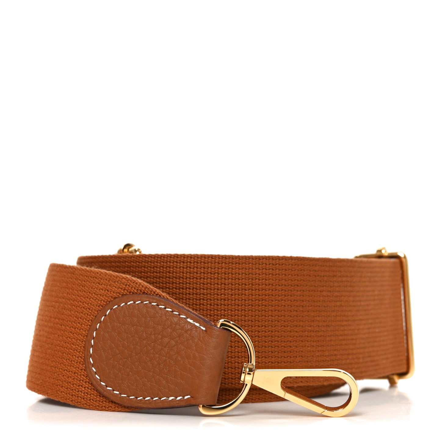 Toile Taurillon Clemence Shoulder Strap Gold