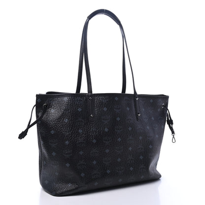 MCM Visetos Large Reversible Shopper Tote Black 2 of 12