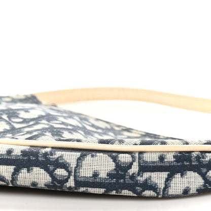 Christian Dior Monogram Mini Saddle Pochette White Blue 10 of 12