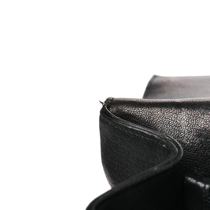 Saint Laurent Sheepskin Matelasse Chevron Monogram Large College Satchel Black 8 of 10
